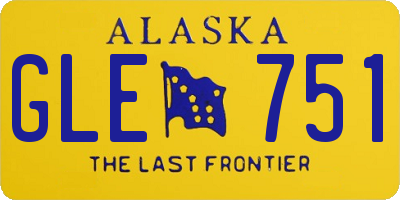 AK license plate GLE751