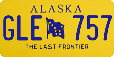 AK license plate GLE757