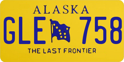 AK license plate GLE758