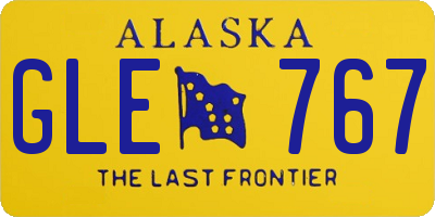 AK license plate GLE767