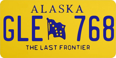 AK license plate GLE768