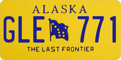 AK license plate GLE771