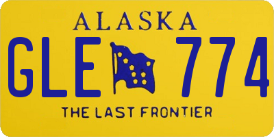 AK license plate GLE774