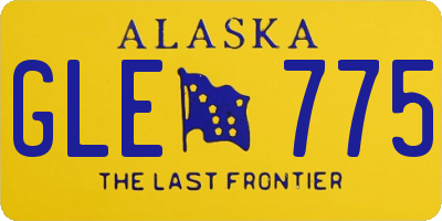 AK license plate GLE775