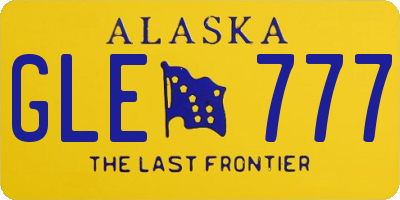 AK license plate GLE777