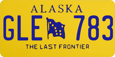 AK license plate GLE783