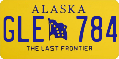 AK license plate GLE784