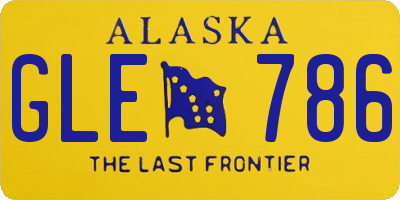 AK license plate GLE786