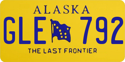 AK license plate GLE792