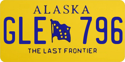 AK license plate GLE796