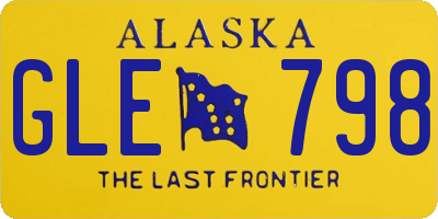 AK license plate GLE798