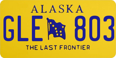 AK license plate GLE803