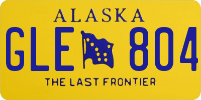 AK license plate GLE804