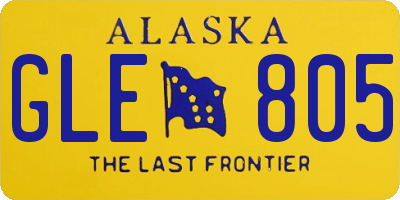 AK license plate GLE805