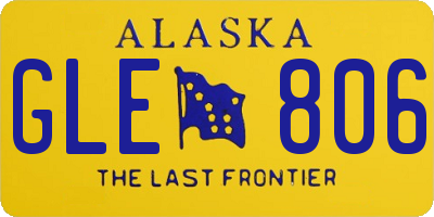 AK license plate GLE806
