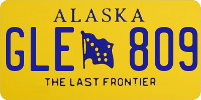 AK license plate GLE809