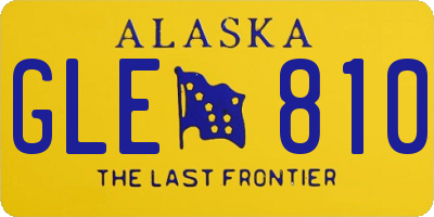 AK license plate GLE810