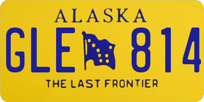 AK license plate GLE814