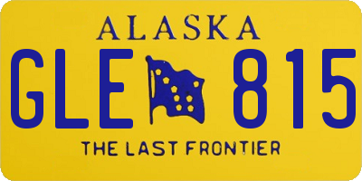 AK license plate GLE815