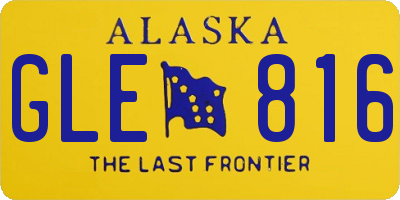AK license plate GLE816