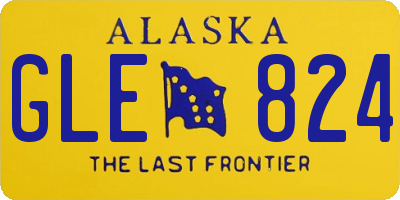 AK license plate GLE824