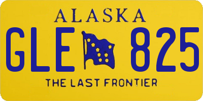 AK license plate GLE825