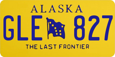 AK license plate GLE827