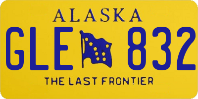 AK license plate GLE832
