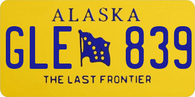 AK license plate GLE839