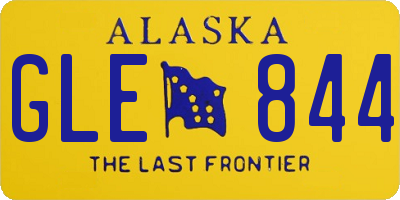AK license plate GLE844