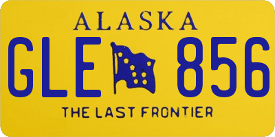 AK license plate GLE856