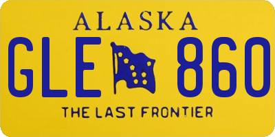 AK license plate GLE860