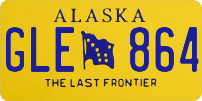 AK license plate GLE864