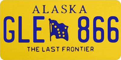 AK license plate GLE866