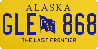 AK license plate GLE868