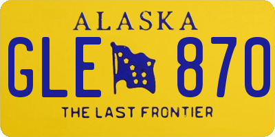 AK license plate GLE870