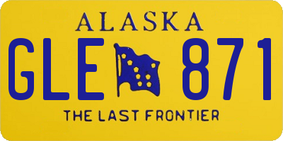 AK license plate GLE871