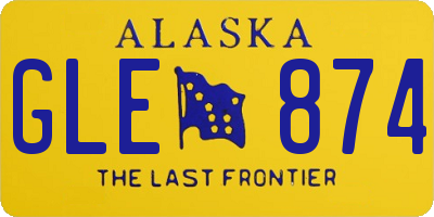 AK license plate GLE874