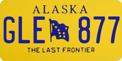 AK license plate GLE877
