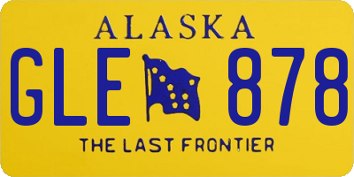 AK license plate GLE878