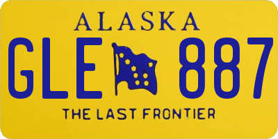 AK license plate GLE887
