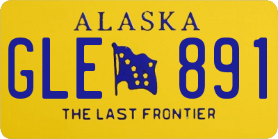 AK license plate GLE891