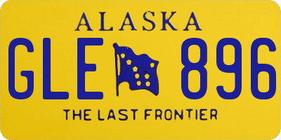 AK license plate GLE896