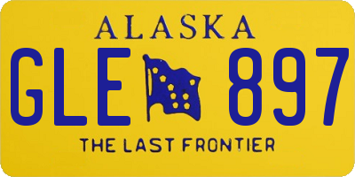 AK license plate GLE897