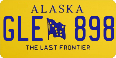 AK license plate GLE898