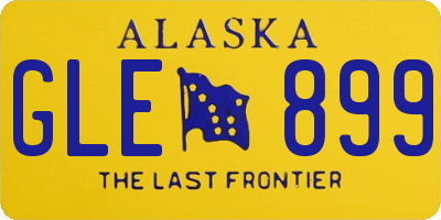 AK license plate GLE899