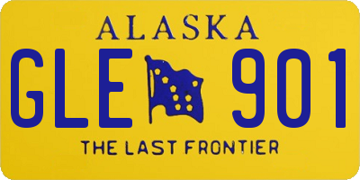 AK license plate GLE901