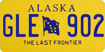 AK license plate GLE902