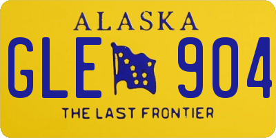 AK license plate GLE904
