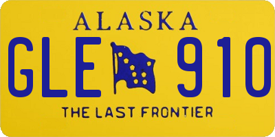 AK license plate GLE910